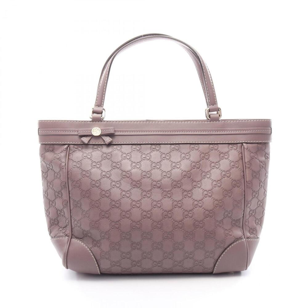 Gucci Mayfair Guccissima Tote Bag Handbag Leather Women's Purple 257061